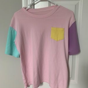 Pastel Color-block T-Shirt